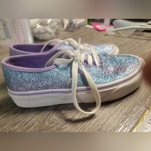 Vans Girls NEW Sneakers Purple‎ Glitter Size 2.5